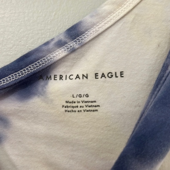 American Eagle One Shoulder Tie Dye Crop Top Women’s Large - Picture 3 of 4